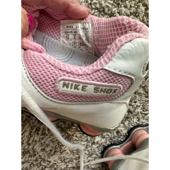 Nike Shox R4 Women Pink White Mesh Sneakers Lightweight Athletic Shoes Size 7.5 - Picture 6 of 9